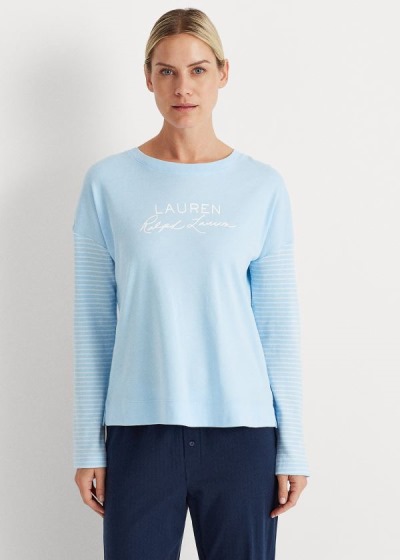 Top Pijama Ralph Lauren Mujer Azules - Logo - HAGYF6851